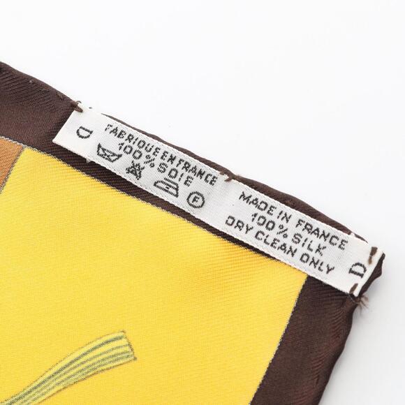 HERMES Brown Silk Scarf - Picture 3 of 7